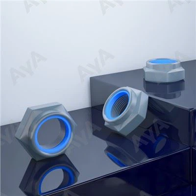 Nylon insert hex lock nut .